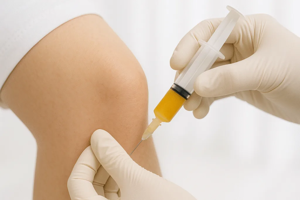 Injection de PRP dans le genou